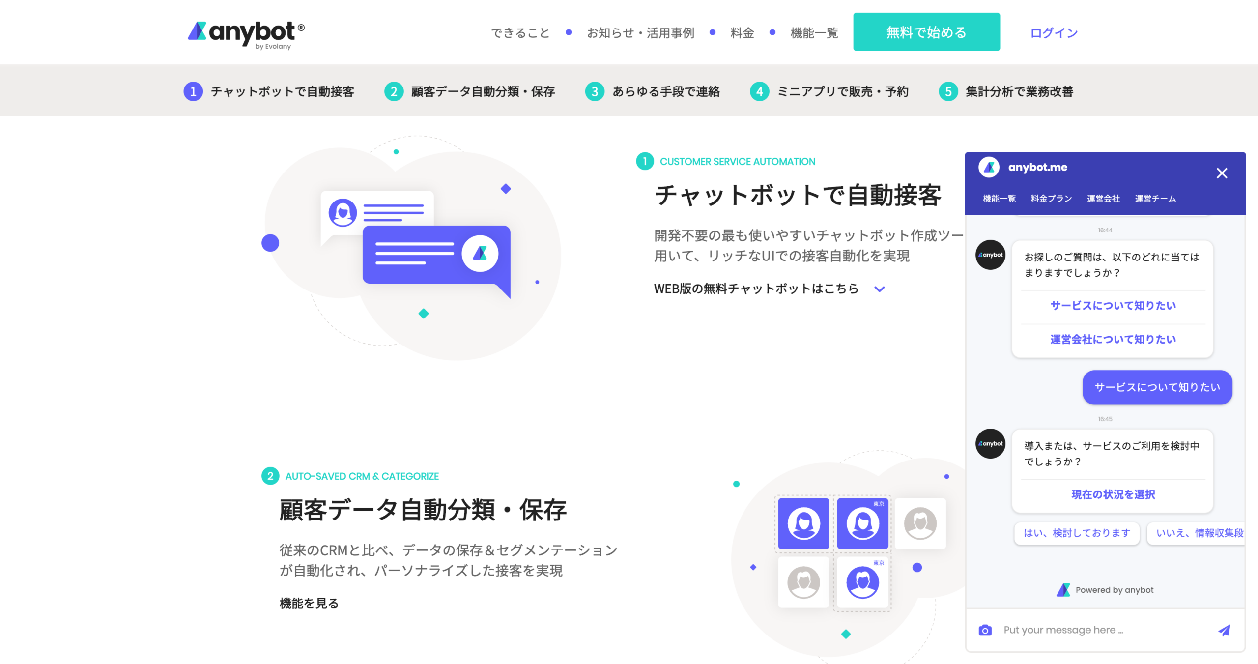 ホームページの問い合わせ1